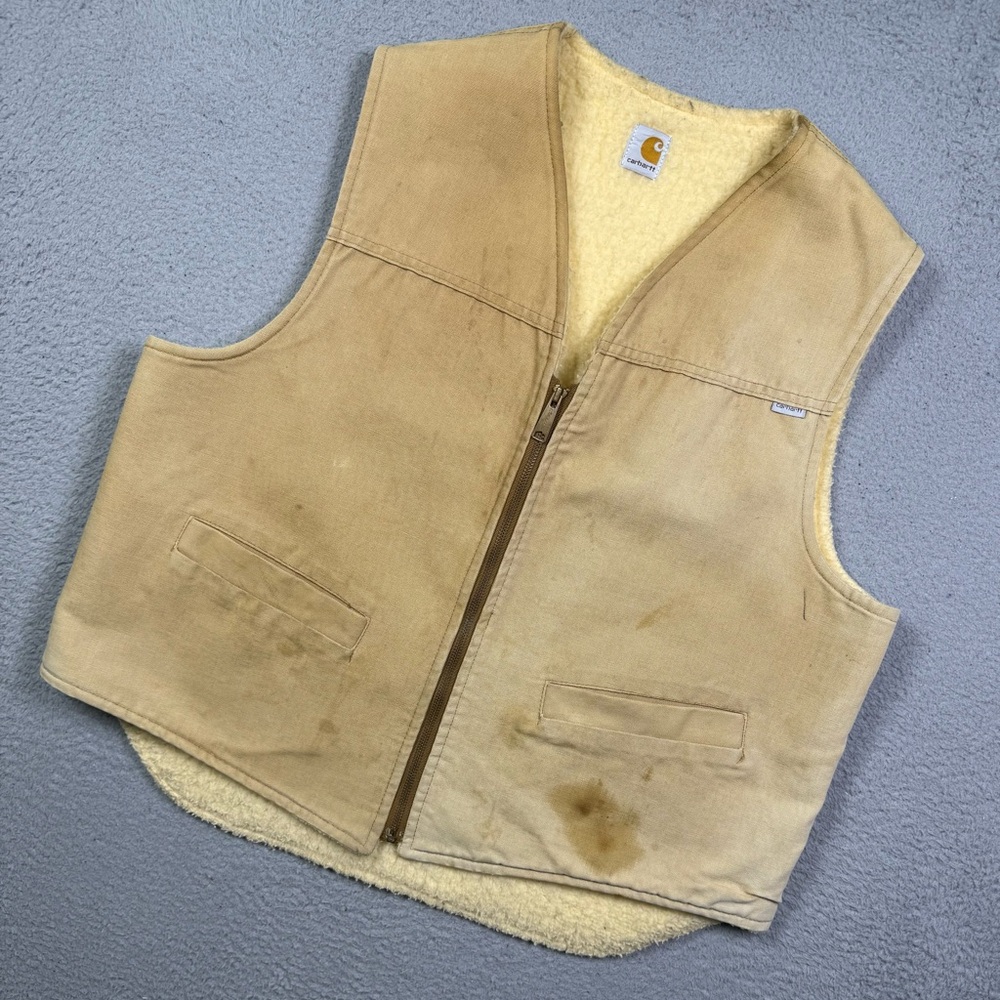 Vintage 90s carhartt Sherpa‎ lined vest